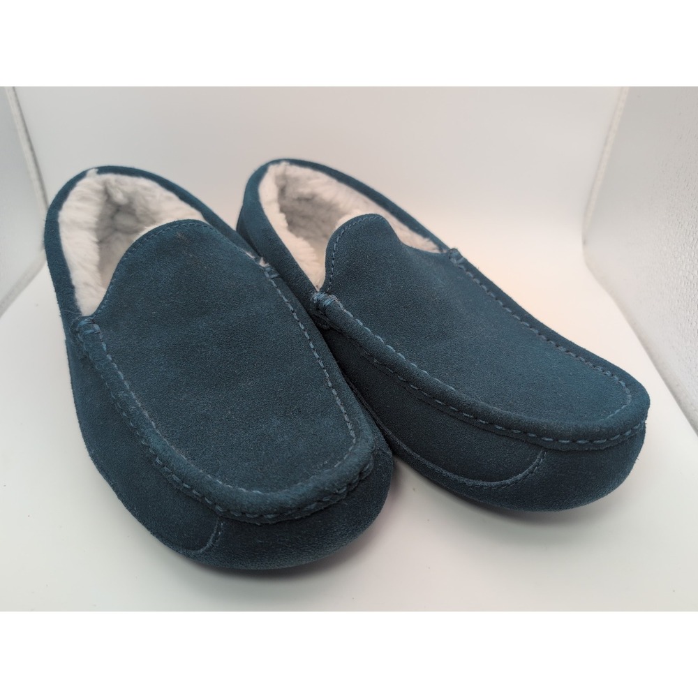 Ugg Men's Mascot Slippers Size 8 Teal Blue Comfy Cozy Winter